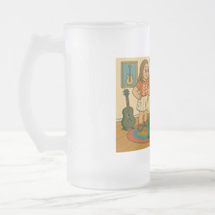 Taza De Cristal Esmerilado Él tiene guitarras geniales