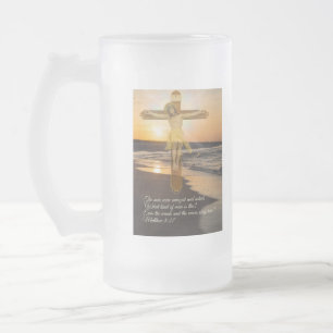 Taza De Cristal Esmerilado El Viento Y Las Olas Le Obedecen