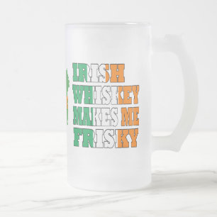 Taza De Cristal Esmerilado El whisky irlandés me hace friki
