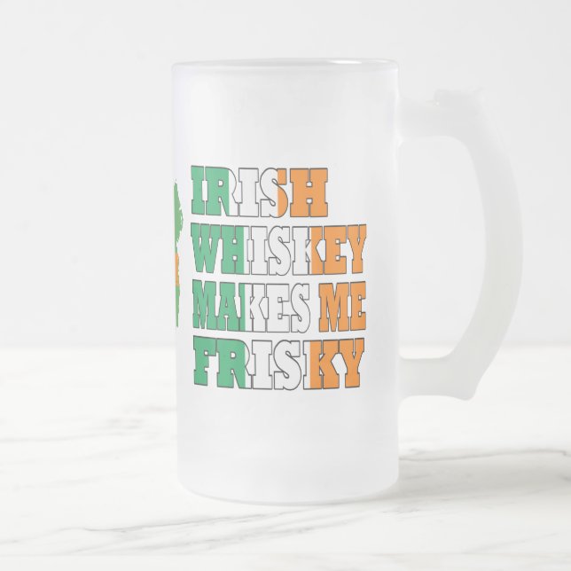 Taza De Cristal Esmerilado El whisky irlandés me hace friki (Derecha)