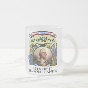 Taza De Cristal Esmerilado Elección Stein de George Washington