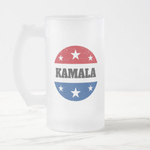 Taza De Cristal Esmerilado Elecciones Kamala Harris 2024 V