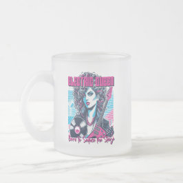 Taza De Cristal Esmerilado Electric Queen - Nacida para seducir el Escenario