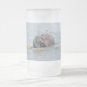 Taza De Cristal Esmerilado Elefante de baño