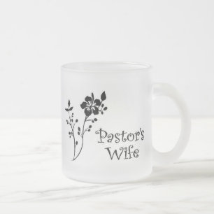 Taza De Cristal Esmerilado Elegancia de la esposa de los pastores