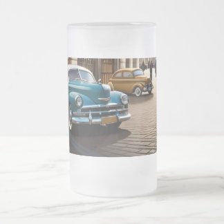 Taza De Cristal Esmerilado Elegancia en tus manos: Garra con Carros