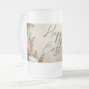 Taza De Cristal Esmerilado Elegancia floral - Saludos de Pascua en primavera