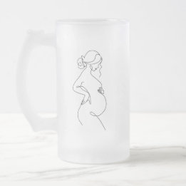 Taza De Cristal Esmerilado Elegancia materna: mujeres embarazadas en línea de