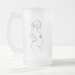 Taza De Cristal Esmerilado Elegancia materna: mujeres embarazadas en línea de