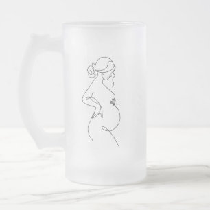 Taza De Cristal Esmerilado Elegancia materna: mujeres embarazadas en línea de