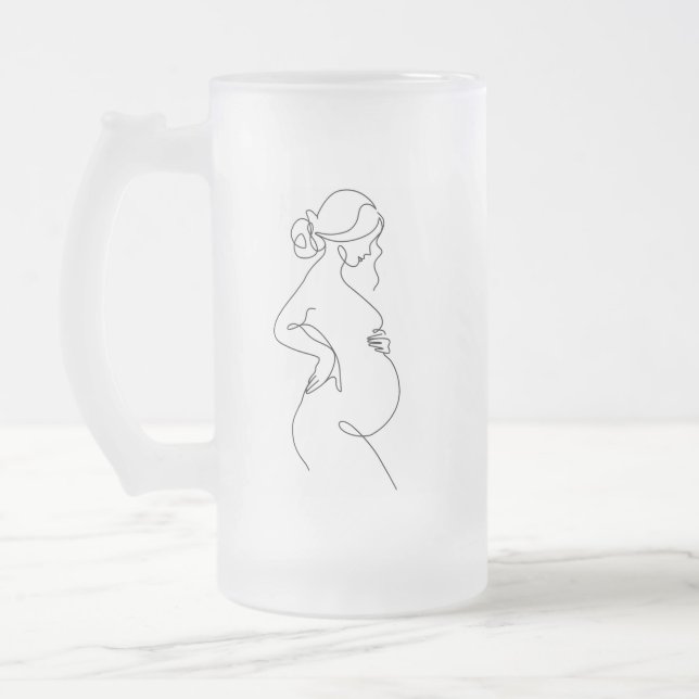 Taza De Cristal Esmerilado Elegancia materna: mujeres embarazadas en línea de (Izquierda)