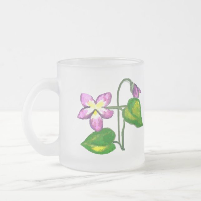 Taza De Cristal Esmerilado Elegancia simple Humble Violet (Izquierda)