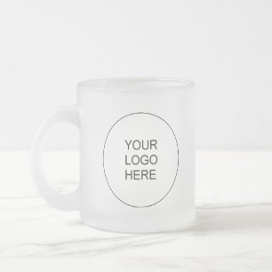 Taza De Cristal Esmerilado Elegante Moderno Promocional Sube Tu Propio Logoti