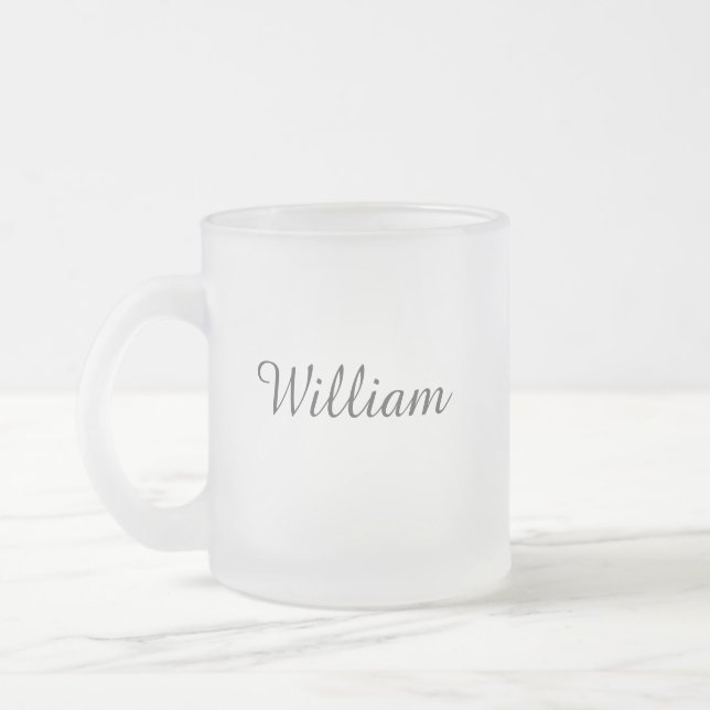 Taza De Cristal Esmerilado Elegante Prensa Petal Personalizada Co Vidrio Frot (Izquierda)