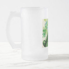 Taza De Cristal Esmerilado Elegante Stein con arpa irlandesa escarcha - Músic