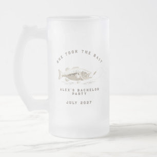 Taza De Cristal Esmerilado Elegante viaje de fin de semana con tema de pesca