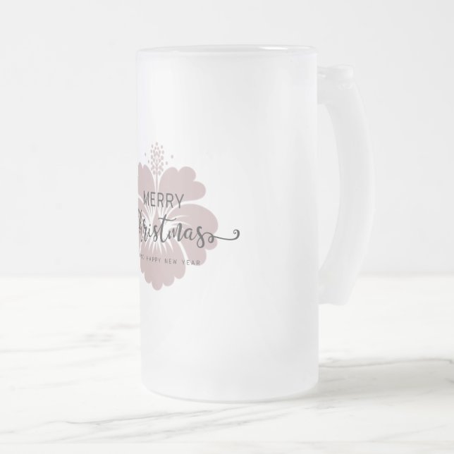 Taza De Cristal Esmerilado Elegantes Navidades del damasco personalizado eleg (Anverso derecho)
