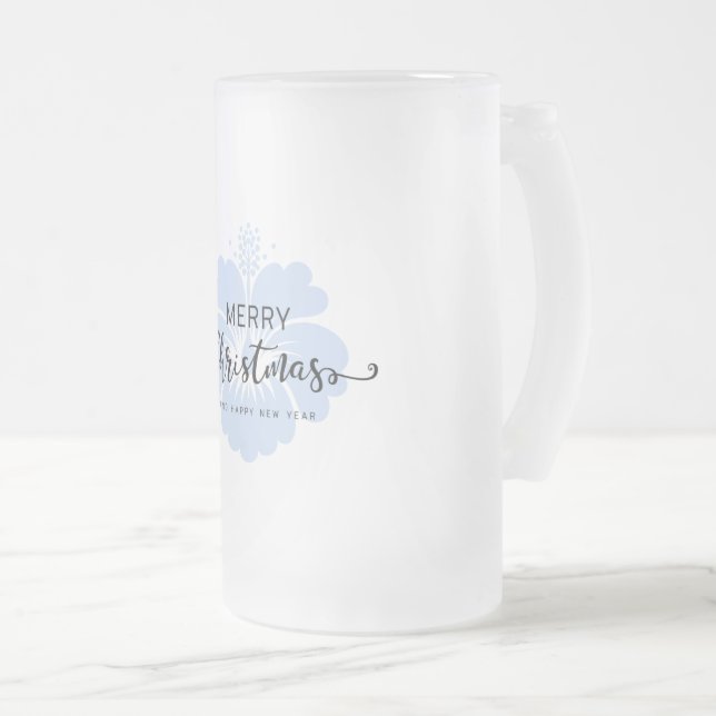 Taza De Cristal Esmerilado Elegantes Navidades del damasco personalizado eleg (Anverso derecho)