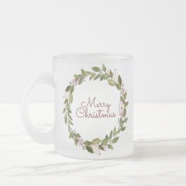 Taza De Cristal Esmerilado Elegantes Navidades Personalizados escribieron Vin
