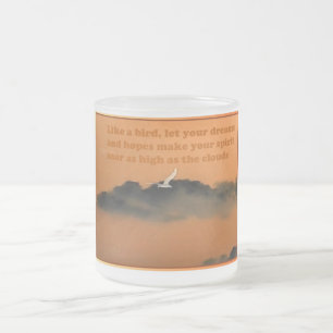 Taza De Cristal Esmerilado Elevarse, por más 
