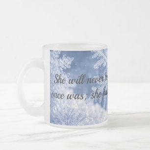 Taza De Cristal Esmerilado Ella nunca volverá a ser el mismo vaso de café de 