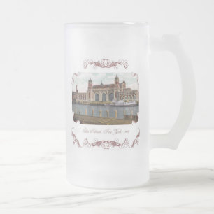 Taza De Cristal Esmerilado Ellis Island Victorian Coffee Mug