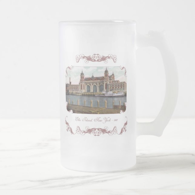 Taza De Cristal Esmerilado Ellis Island Victorian Coffee Mug (Derecha)