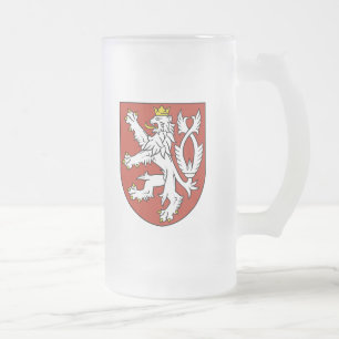 Taza De Cristal Esmerilado emblema de Bohemia