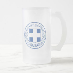 Taza De Cristal Esmerilado emblema de grecia