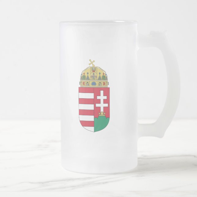 Taza De Cristal Esmerilado emblema de Hungría (Derecha)