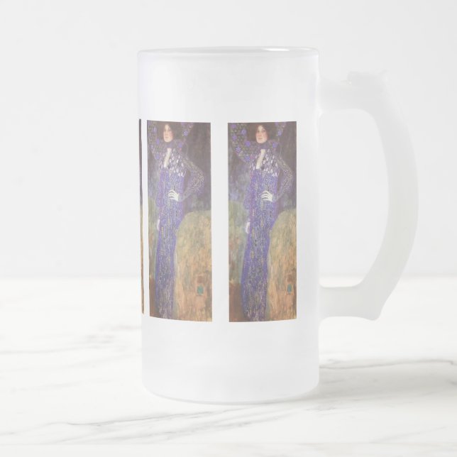 Taza De Cristal Esmerilado Emilie Floege por:Gustavo Klimt (Derecha)
