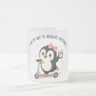 Taza De Cristal Esmerilado Emociones, Ganso Tonto, Regalo de Consejero