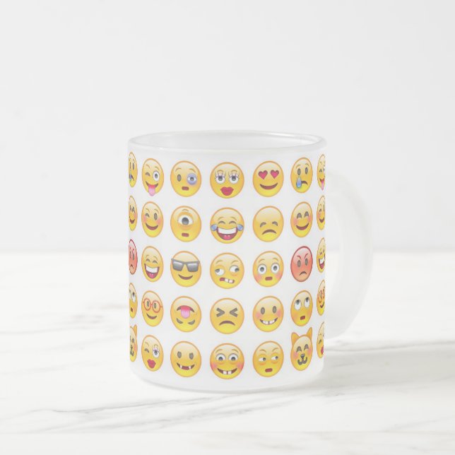 Taza De Cristal Esmerilado emoji (Anverso derecho)
