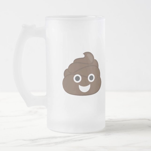 Taza De Cristal Esmerilado Emoji loca del impulso (Izquierda)