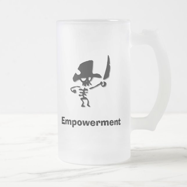 Taza De Cristal Esmerilado Empoderamiento pirata (Derecha)