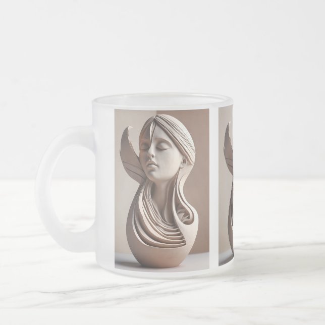 Taza De Cristal Esmerilado Empoderar a las mujeres (Izquierda)