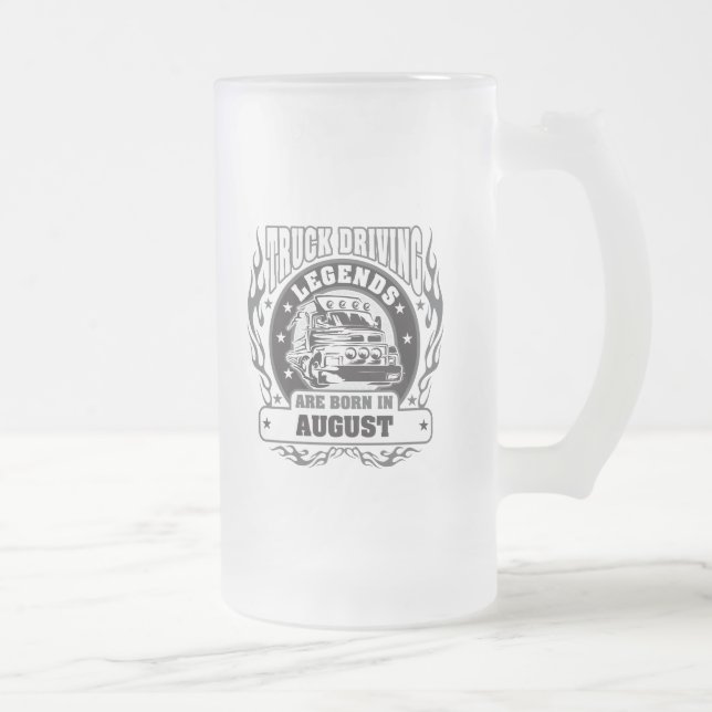 Taza De Cristal Esmerilado En Agosto Nacieron Leyendas Para Conducir Camiones (Derecha)