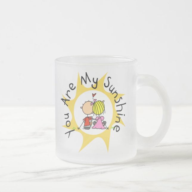 Taza De Cristal Esmerilado En amor usted es mi sol (Derecha)