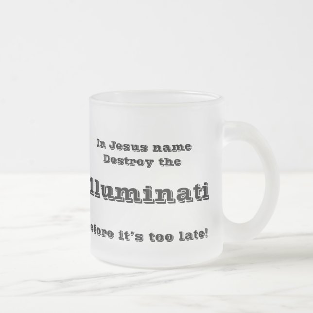 Taza De Cristal Esmerilado En nombre de Jesús (Derecha)