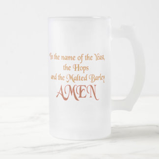 Taza De Cristal Esmerilado En nombre de la levadura