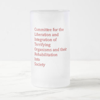 Taza De Cristal Esmerilado Enano rojo