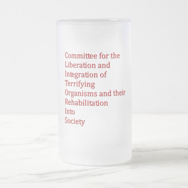 Taza De Cristal Esmerilado Enano rojo (Centro)