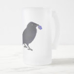 Taza De Cristal Esmerilado Encantador regalo de purpurina de cuervo con arco<br><div class="desc">Difunde alegría con este tierno. Charm the Crow Gift Shari Pedowitz,  2024,  artistshari.com. Shari Pedowitz Artistic Empire LLC. Todos Los Derechos Reservados.</div>