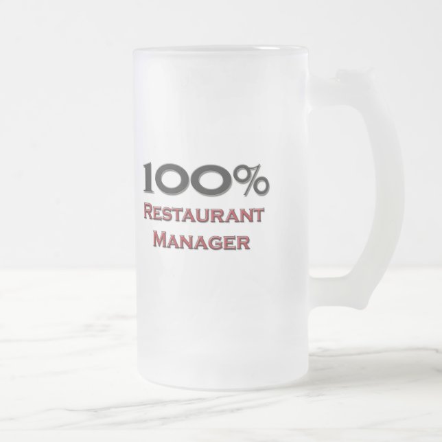 Taza De Cristal Esmerilado Encargado del restaurante del 100 por ciento (Derecha)