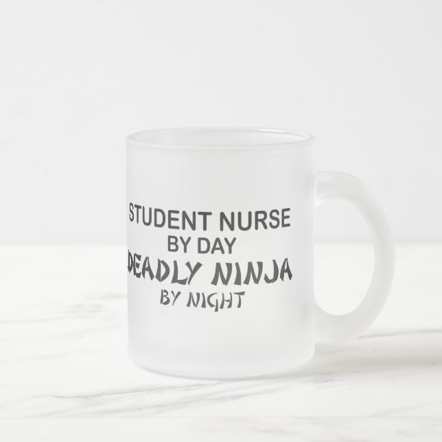 Taza De Cristal Esmerilado Enfermera de estudiante Ninja mortal (Derecha)
