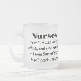 Taza De Cristal Esmerilado Enfermeras