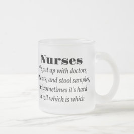 Taza De Cristal Esmerilado Enfermeras