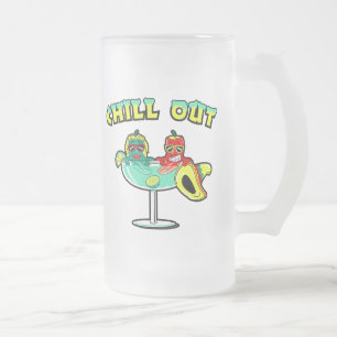 Taza De Cristal Esmerilado Enfríese hacia fuera
