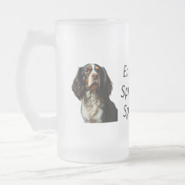 Taza De Cristal Esmerilado English Springer Spaniel