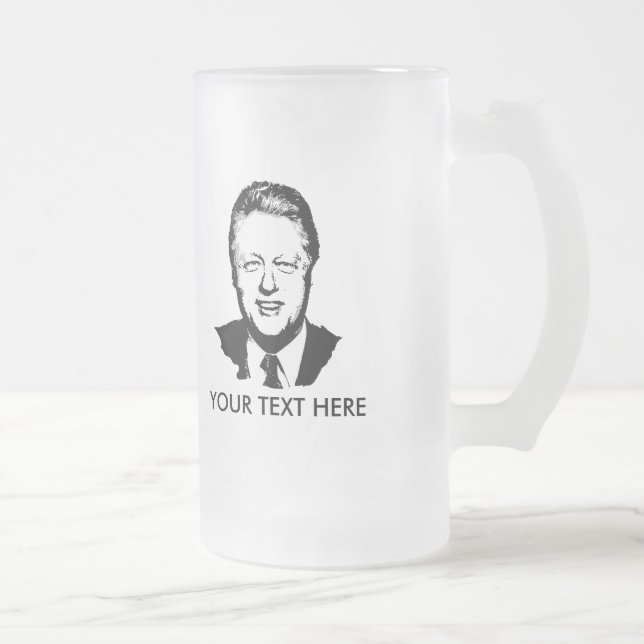 Taza De Cristal Esmerilado Engranaje de Bill Clinton (Derecha)